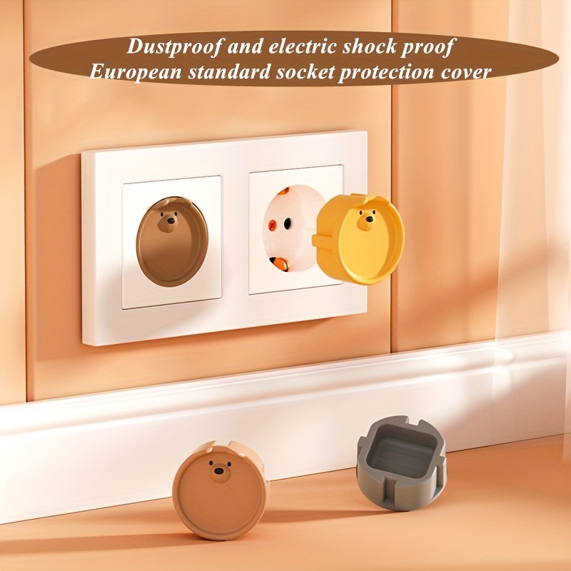 

3pcs Silicone Outlet Covers - , 2-hole, Dual Phase Power Socket Protectors, Anti-electricity & Dustproof For Bathroom Safety