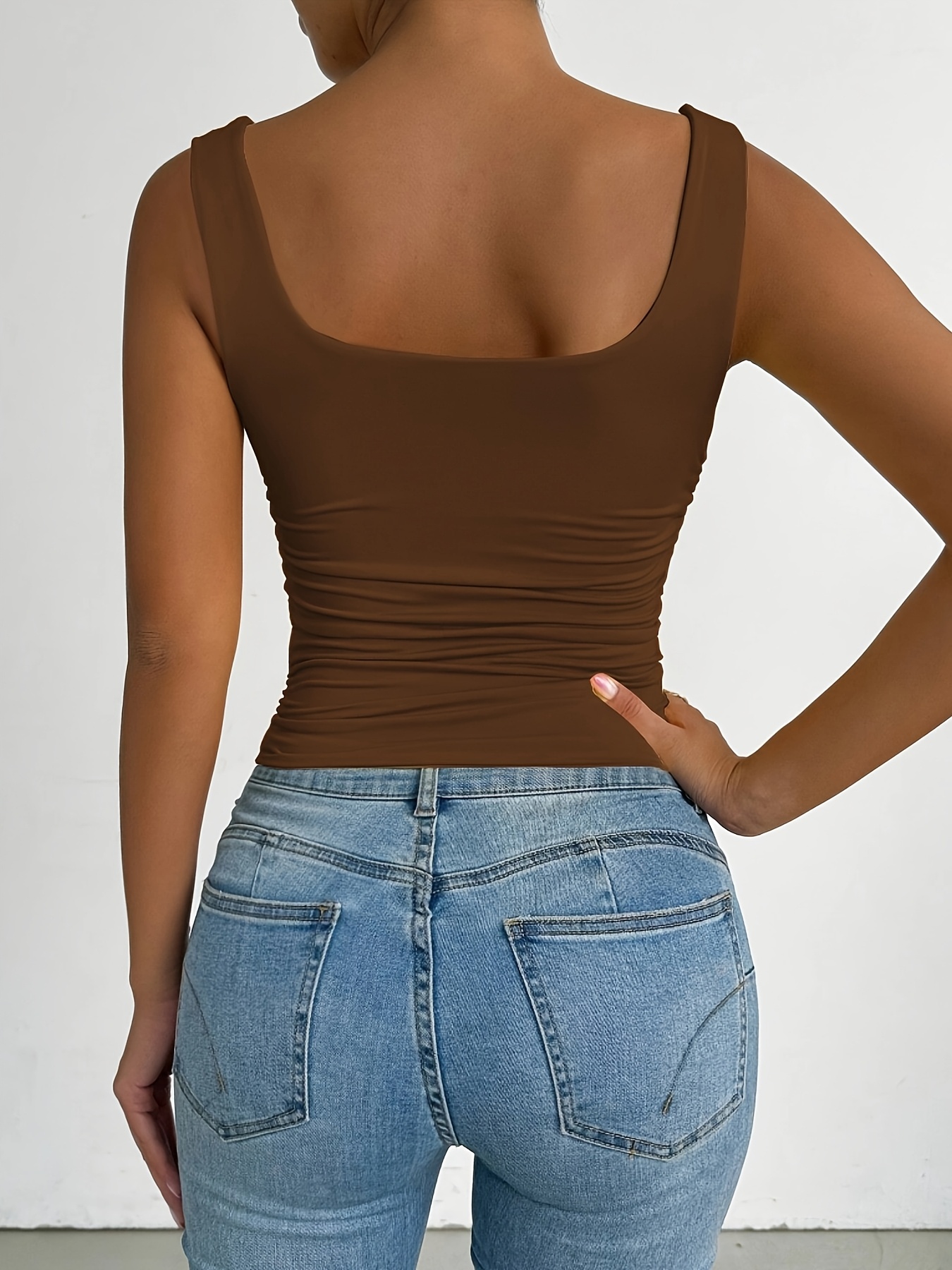 Women'S Red Strapless Tank Top - Skinny Fit, Sleeveless, All-Season, Sexy Style, Solid Color, Perfect for Casual Attire, Casual Attire Top|Strapless Fashion|Skinny Fit Top