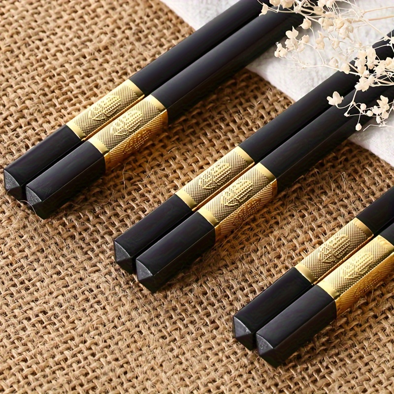 

20 Pairs 'fu' Character Alloy Chopsticks Set - Reusable, Durable Metal Chopsticks For Home & Restaurant Use - Perfect Gift For Spring Festival, New Year, Halloween, Christmas, Easter, Thanksgiving