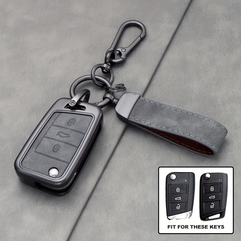 Image of Car Remote Flip Key Fob Cover Case Shell Protector Alloy For Vw Mk7 For Vw 7 For Golf 7 For Octavia A7 Seat For Rmk7, Foratlas, , , Ibiza And Octavia