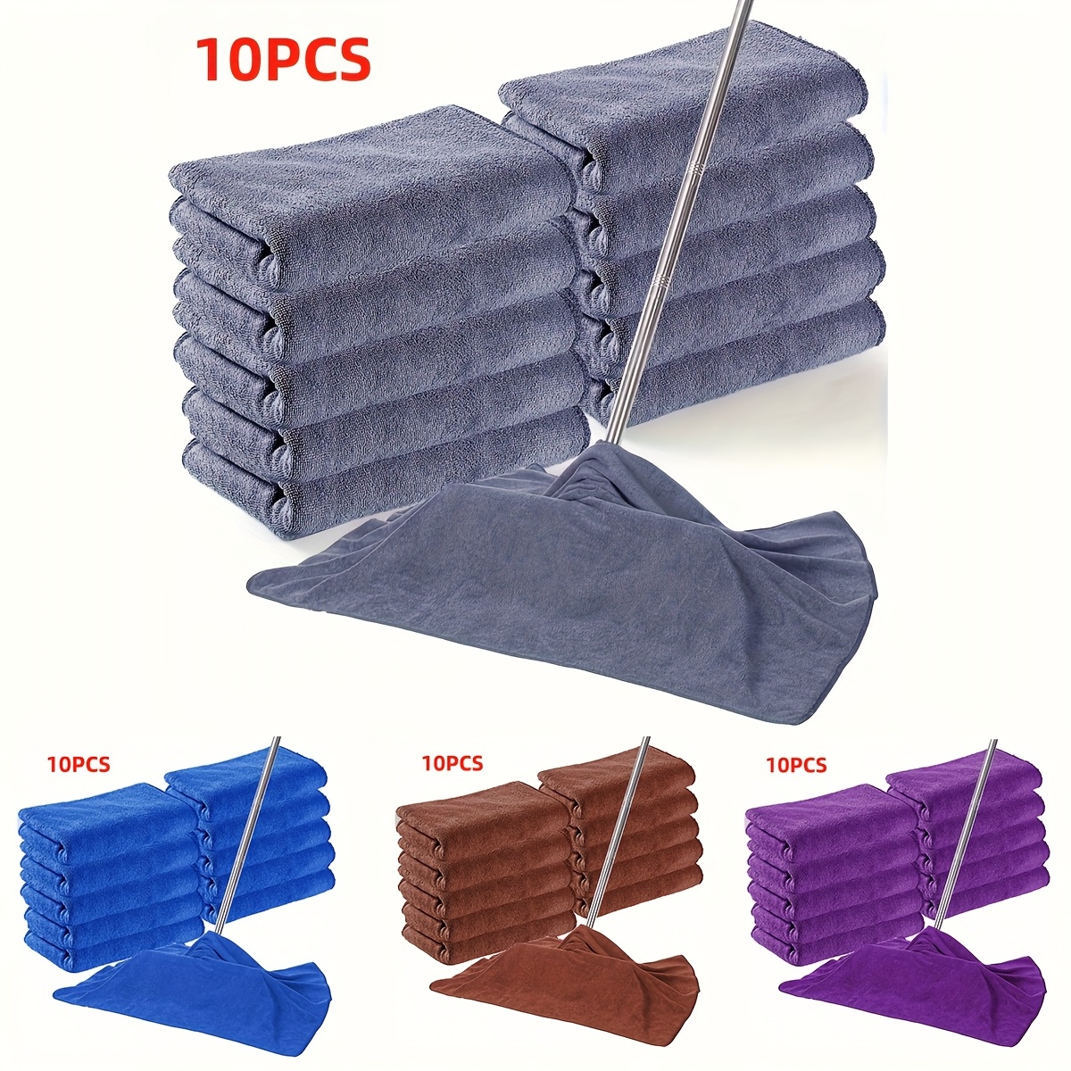 

10pcs - Cleaning Cloths - Reusable, & Towels For Mopping, , | Household