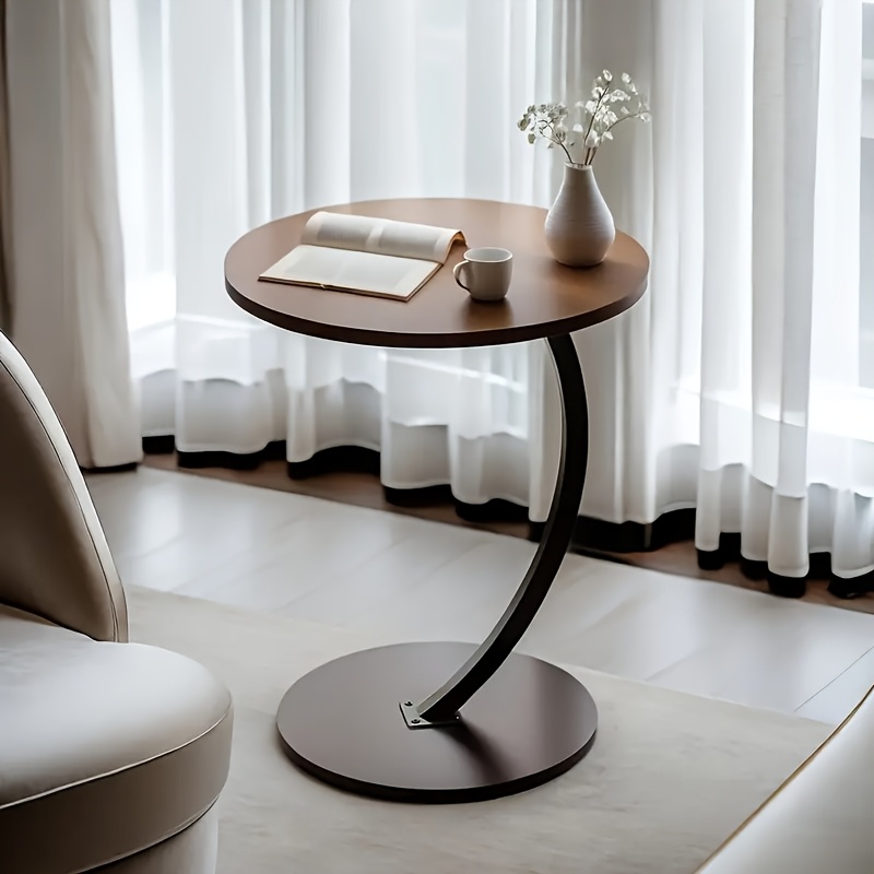 Round Side Table, Also A Mini Side Table, Serves As A Decoration For Modern Living Rooms. It Requires No Power Supply, Is Lightweight, And Features A Vintage Style. It'S Space - Saving And Suitable For Living Rooms, Kitchens, And Bedrooms.