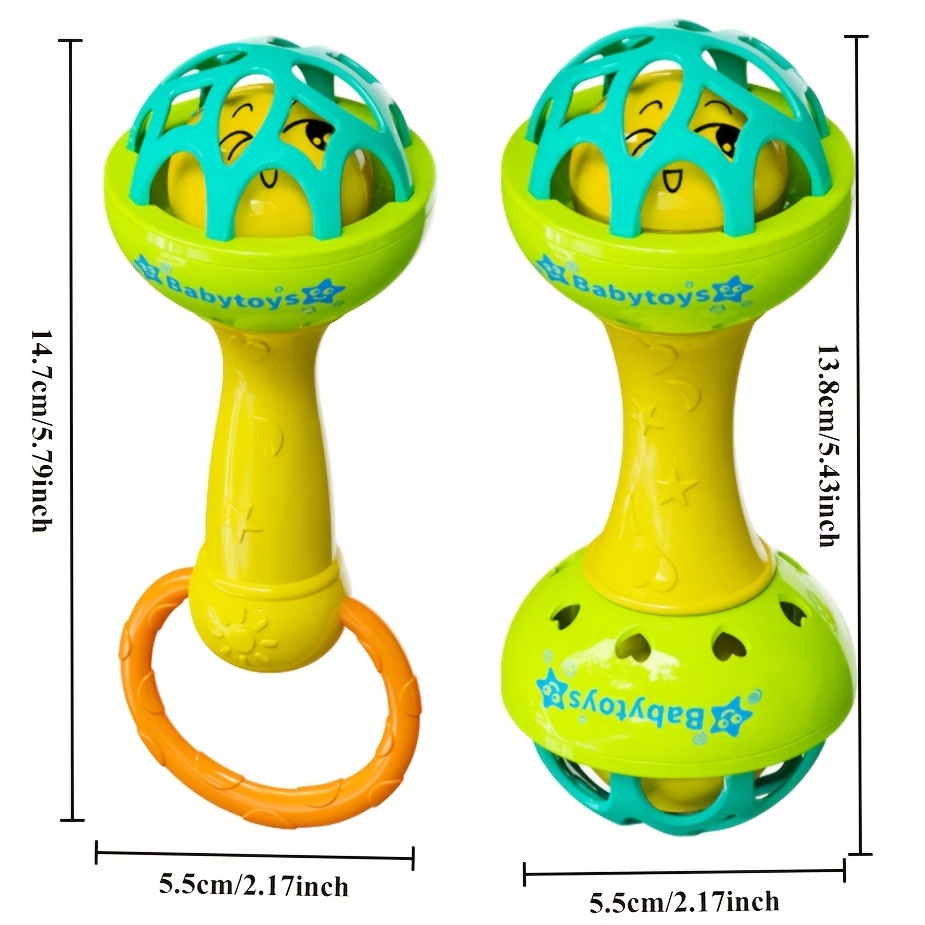 Set of 2 Baby Rattle Balls for Early Learning