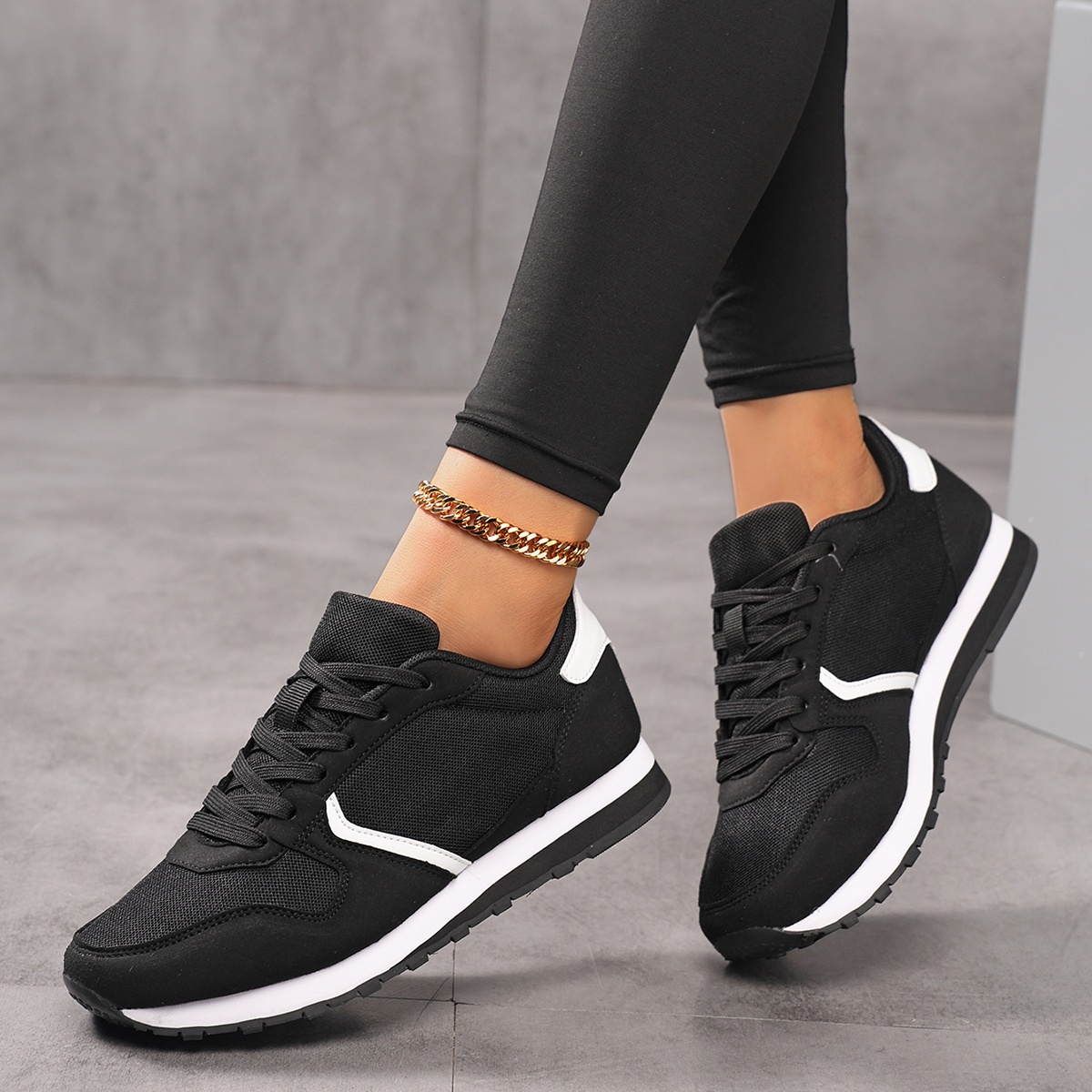 black sneakers women sold on Temu United States