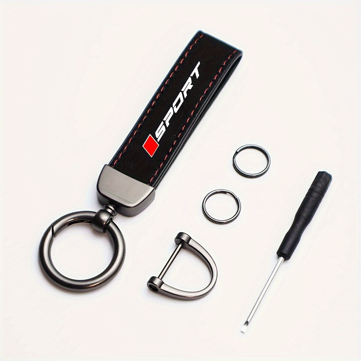 1pc Car Key Chain Faux Fur Keychain Key Ring