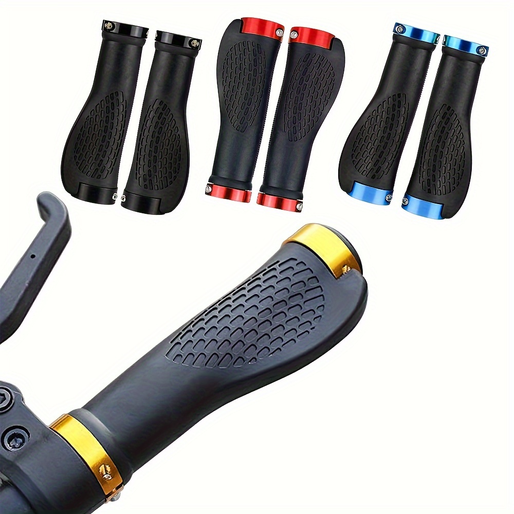 

Valentine's Day, Thanksgiving, Christmas, , Father's Day Gift, Set Of 2 Rubber Bicycle Grips With Aluminum Dual Lock, Mountain Bike Handlebar Grips For Mtb, Bmx, Downhill, Folding & , Scooter Handles