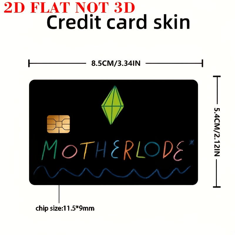 "colorful Motherlode" Credit Card Sticker Used For Ebt, Transportation, Keys, Credit Cards, Debit Cards, Card Skins, Protect Bank Cards, No Bubbles, Suitable For Small Chip Cards