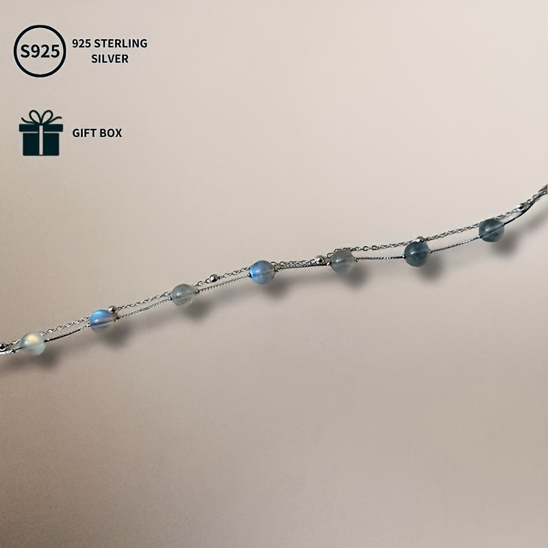 S925 Double Layer Bracelet with Chain - Ideal Gift for Mother's Valentine's Day