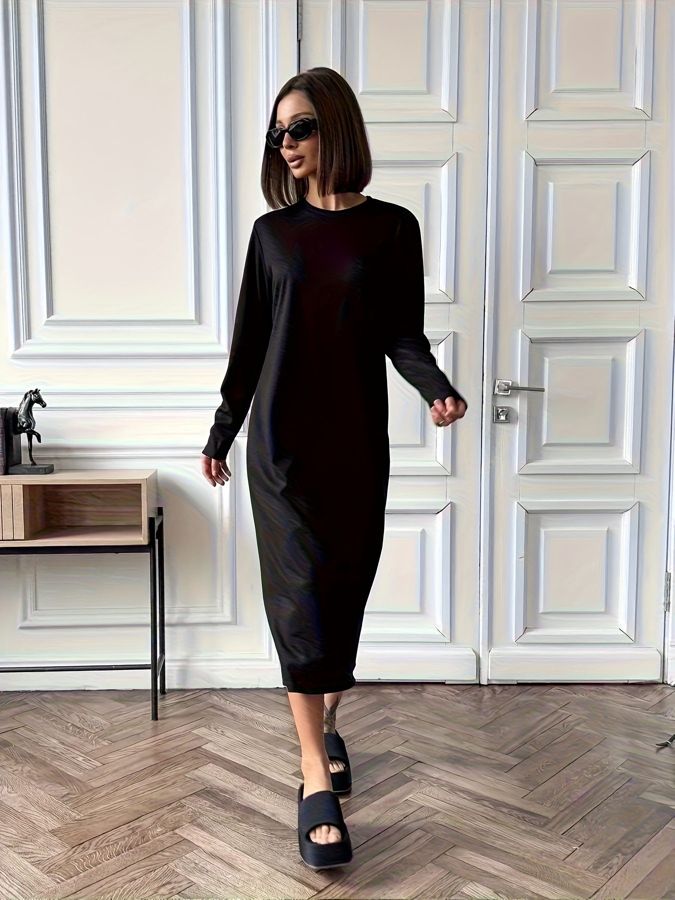 Casual Long-Sleeve Dresses for Women * Fall And Spring, Featuring a Loose  Fit Ideal for Vacation And Travel, Stylish And Trendy Clothing