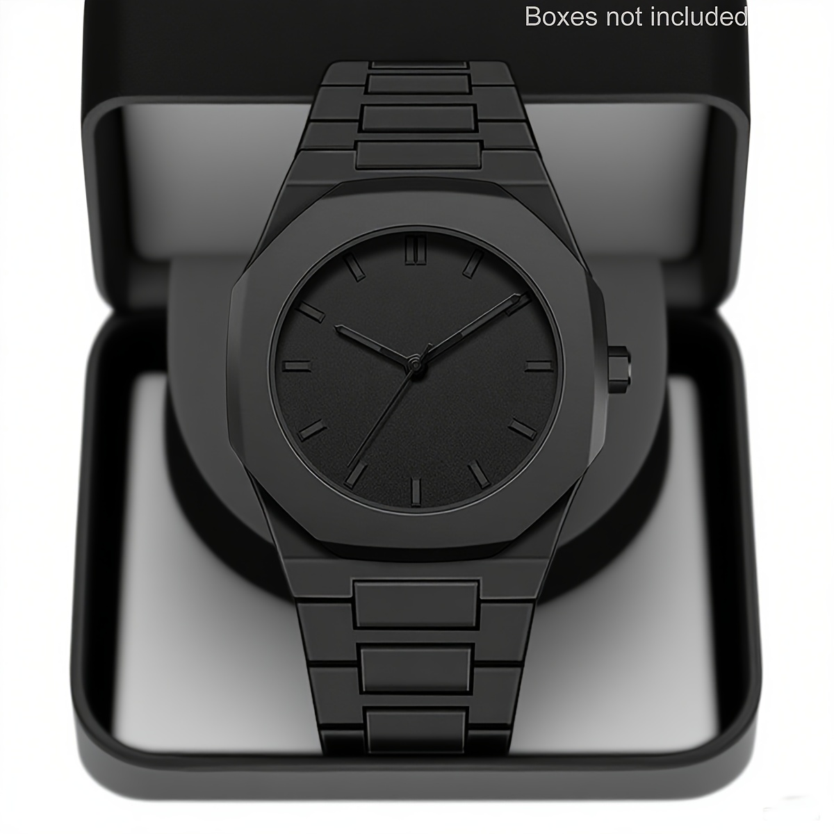 Minimalist Quartz Watch Black Unisex With Adjustable Strap_voghion.com