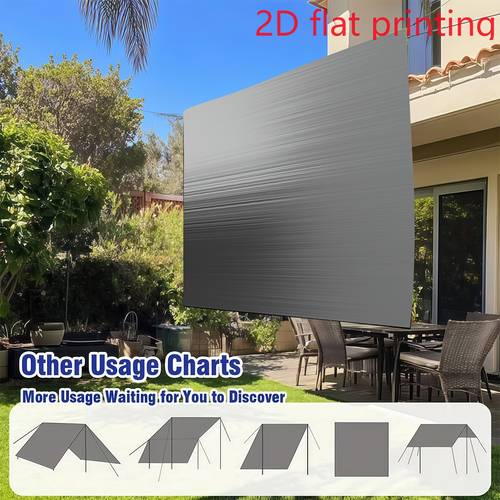1pc sunshade awning lightweight polyester outdoor sun shade net rectangular outdoor canvas awning ideal for beach picnic balcony patio yard carport durable uv resistant sunshade net fresh printed