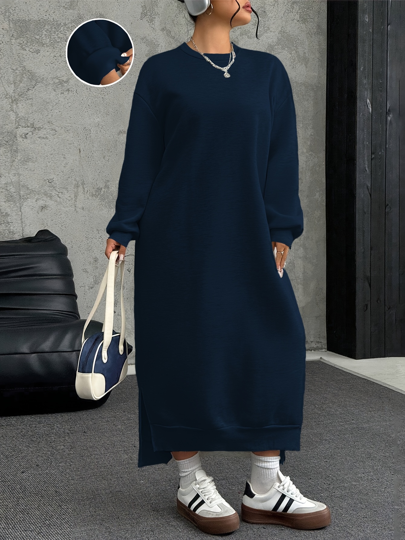 plus size plus size plus size casual long warm lined - Temu Mauritius