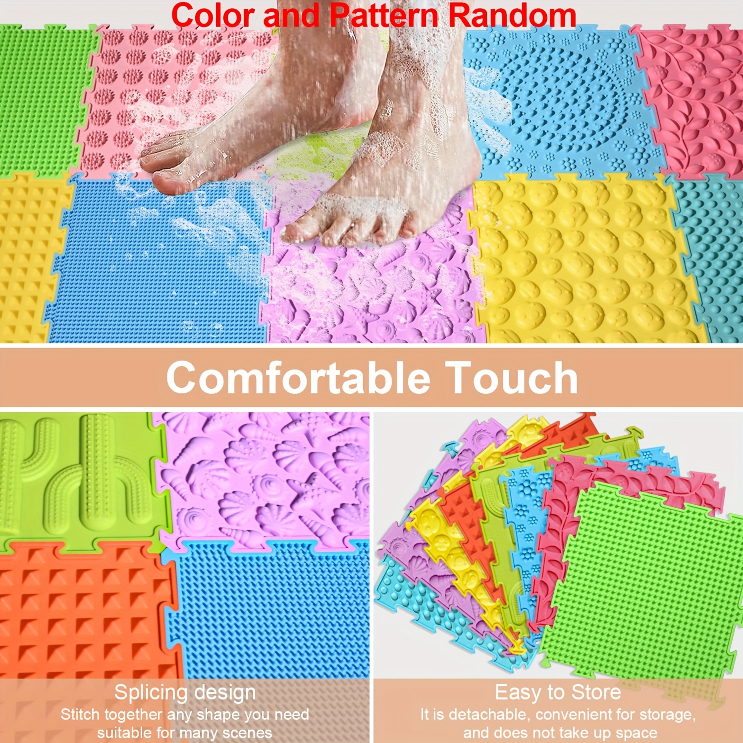 8pcs Interlocking Pilates Floor Mats for Home Fitness