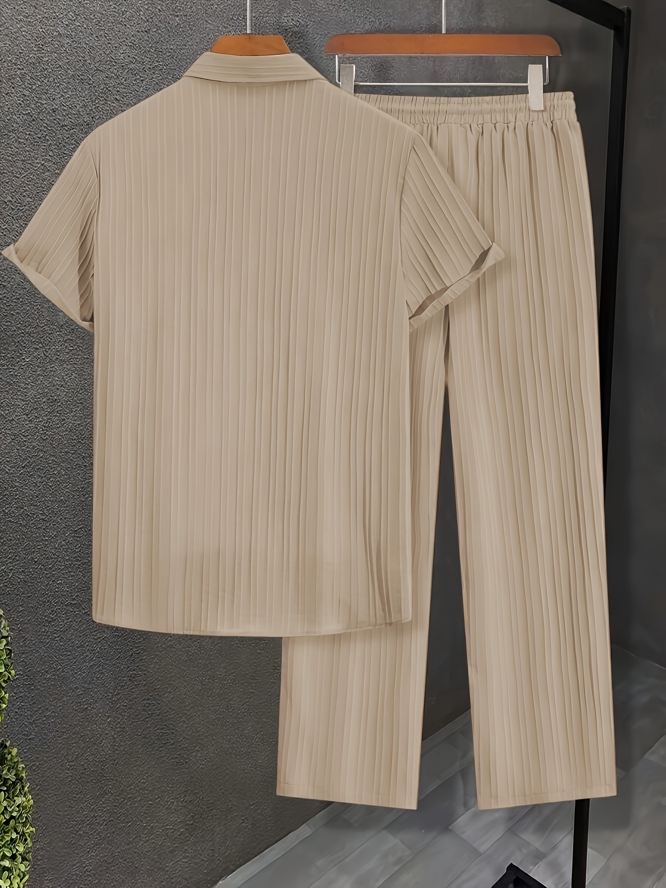 -Border Men'S Casual Athletic Top And Bottom Set by Pearson Selected