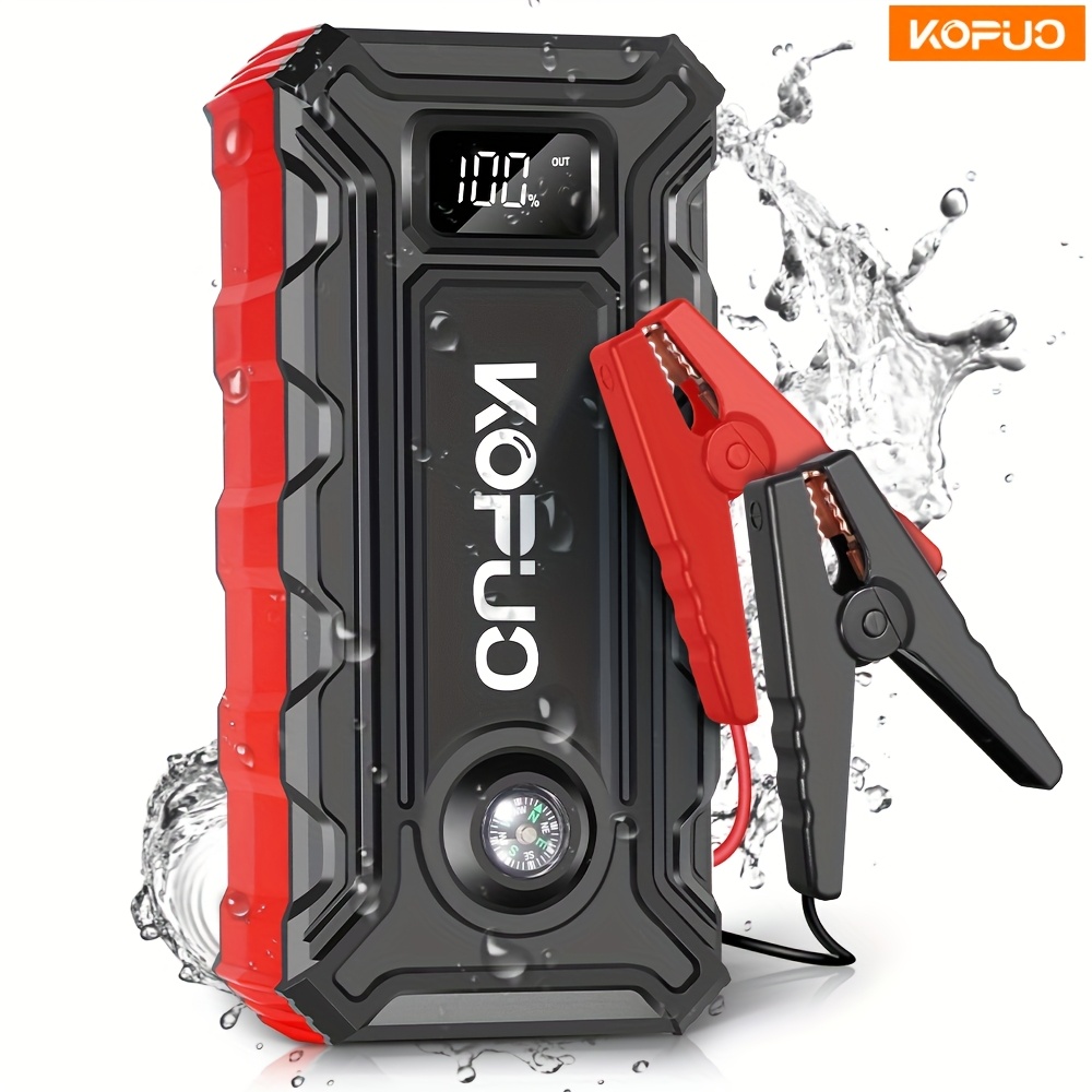 E-shop KOPUO Tragbare Auto Starthilfe Powerbank: 5000A Spitzenleistung für 12V Benzin/Diesel (Bis zu 10.0L/8.5L), Tieftemperaturbereit, + Type-C