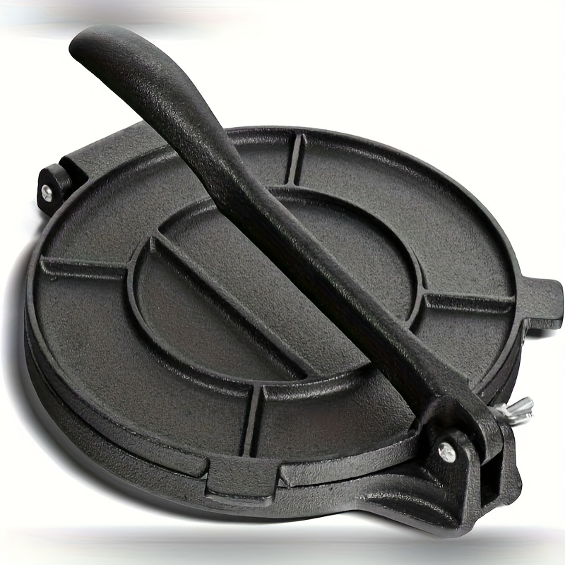 TEMU 1pc Heavy Duty Cast Iron Tortilla Press Suitable For Home & Commercial Use, Round Tortilla Maker With Handle, Dough Press For , Flour Tortillas,