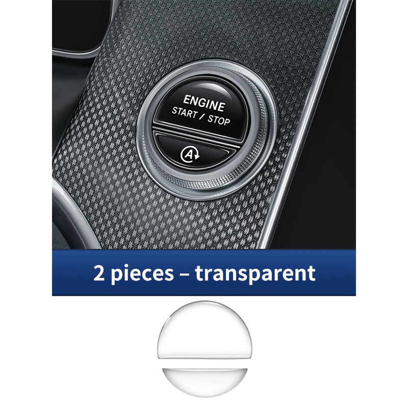 TEMU 2pcs Engine Start Button Protective Stickers, Suitable For Mercedes-benz C/e/glc Class. Transparent, Scratch-resistant, And Wear-resistant, Does