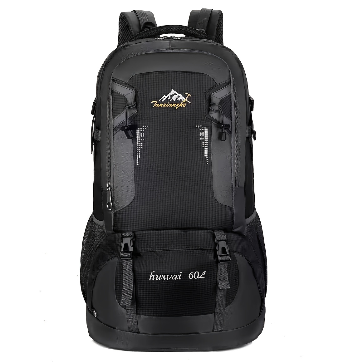 TEMU 60l Spacious Outdoor Hiking Backpack Made Of Nylon For Couples, Ideal For Leisure And