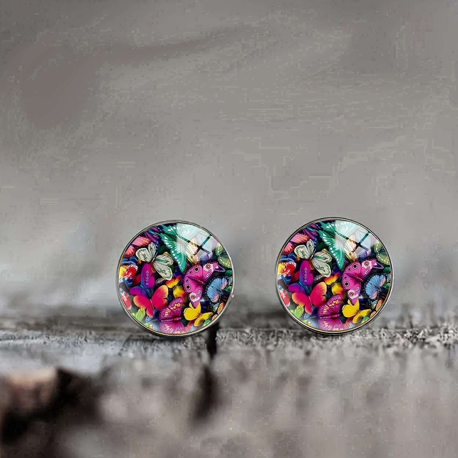 

1 Pair Of Stainless Steel Stud Earrings, Personalized Coquettish Style Hypoallergenic Men's And Women's Fashion Earrings