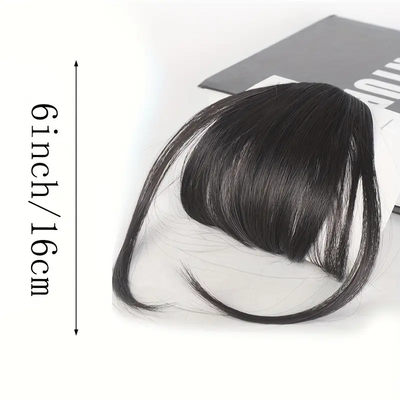 clip in synthetic bangs wig natural looking straight hair fringe for women high temperature fiber ideal for cosplay and parties cosplay accessory fringe realistic hairline wig accessories details 3