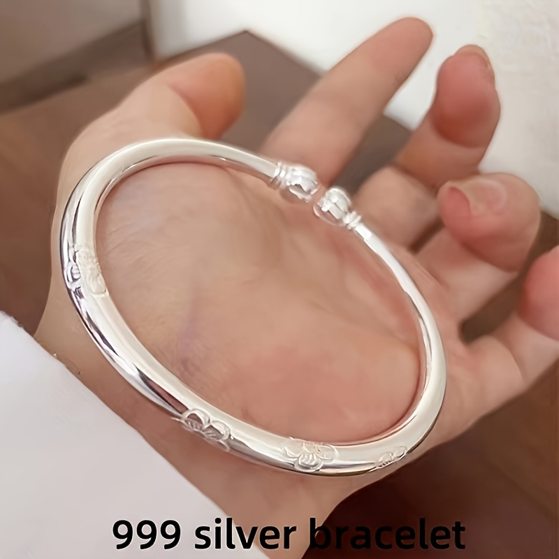 

Tribal S999 Sterling Silver Bracelet, - 999 Pure Silvery Jewelry, Suitable For Women' And Gift , Ideal For Day, For All , Silvery Weight 30 Grams/1.06 Ounces