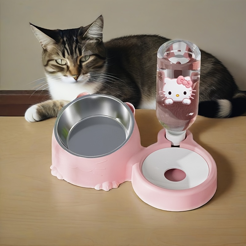 2-in-1 Sanrio Hello Kitty Stainless Steel Gravity-Fed Pet Bowl... product image 5