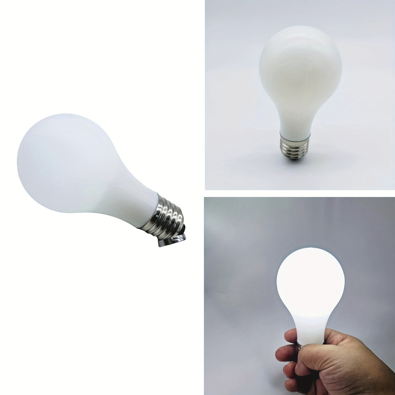 

2set, (2box, 2magic Lamp, 4rings) Lamp Led Glow In Hand Push Button Model Battery Light Bulb For Magic Trick, White Light, H 11cm W 6cm