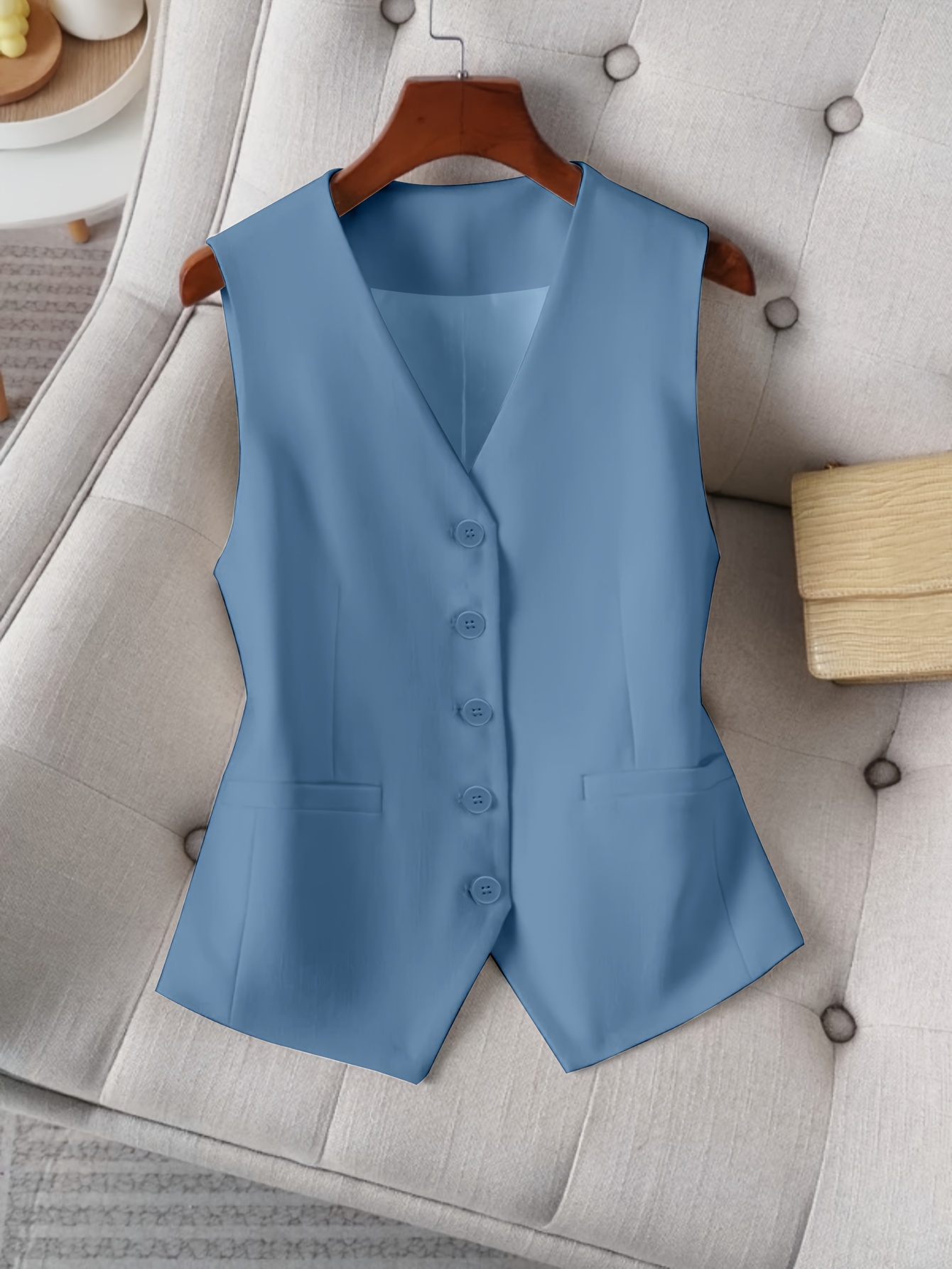 womens elegant sleeveless vest neutral tones Temu United Kingdom