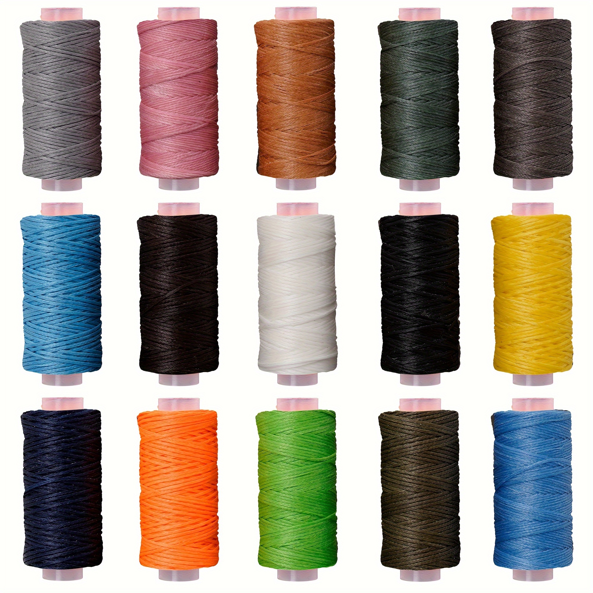 

15colors Waxed Thread 50m Per Sewing Thread Stitching Thread For Sewing And Bookbinding Use