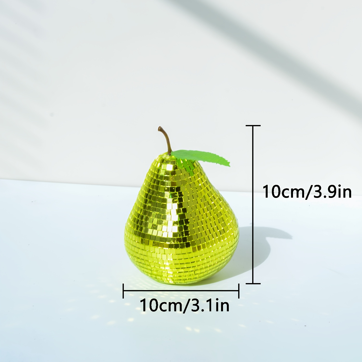 Disco Fruit Ornament Mirror Ball Decor Pear Tomato Decorative Figurine For Home Table Party Display
