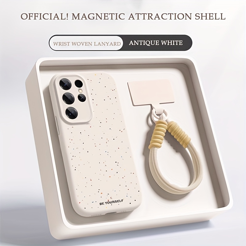 TEMU The Magnetic Phone Case With A Lanyard For Couples Is Suitable For S25, S24 , S23, And S22 Cases. A High-quality Shockproof, Scratch-resistant,