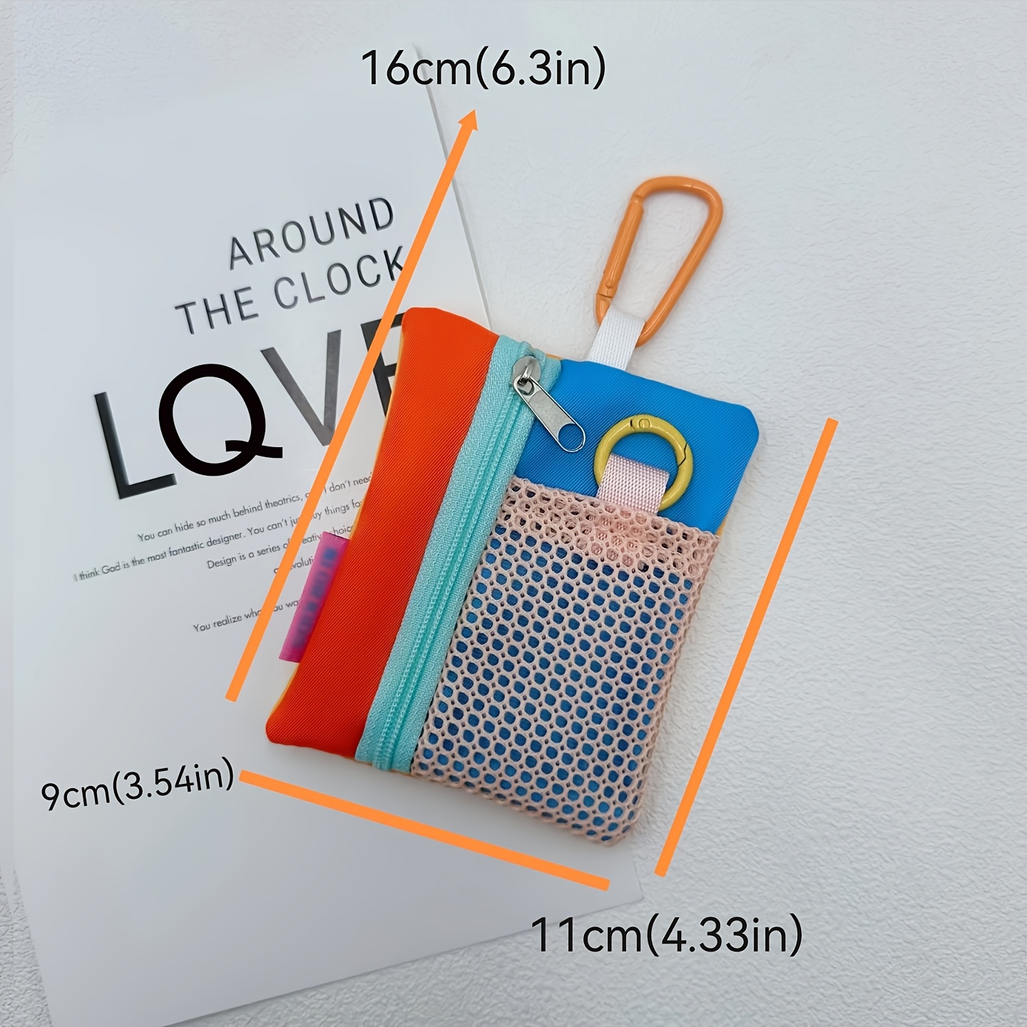 TEMU Nouveau mini porte-monnaie 2026 avec lanière de téléphone, porte-cartes multifonctionnel, porte-clés, pochette pour écouteurs, petit sac carré