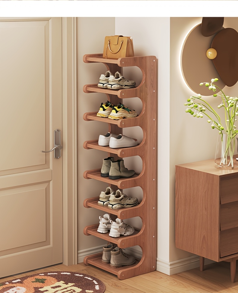 2-8 Floors of Bamboo Shoe Racks, Multifunctional Storage Racks, Narrow Space Storage Racks, Easy Bamboo Shoe Racks Suitable for Various Rooms, Room Decoration Racks, Bookcase Kitchen Racks, Holiday Gifts, Housewarming Gifts. Shoe Storage Box