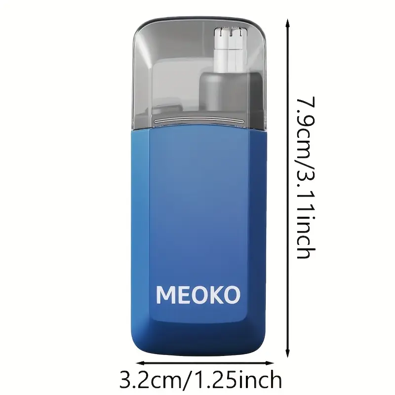 portable electric nose hair trimmer cordless usb powered nose hair shaver with safety lock   design nozzle compact personal grooming tool for     use ideal for men women usb battery powered nose hair remover transparent cover sleek device metallic   Product details 3