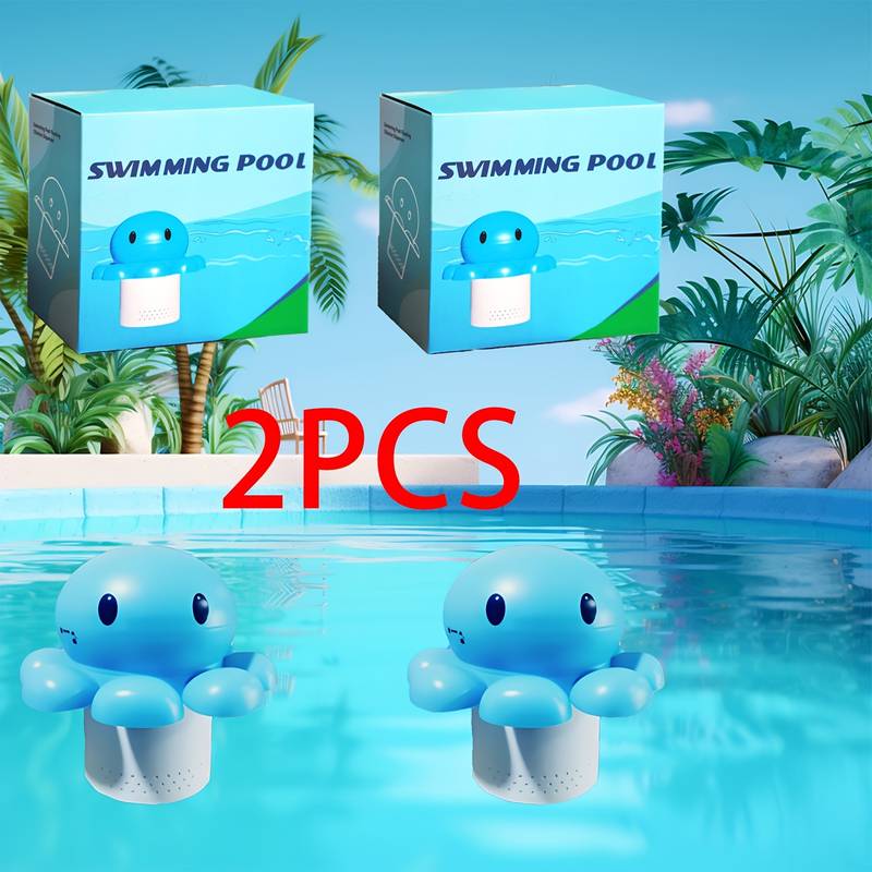 Flotteur Distributeur De Chlore Avec Lumière Solaire – 11 Pouces, Réglable, Pour Piscine, Spa, Jacuzzi