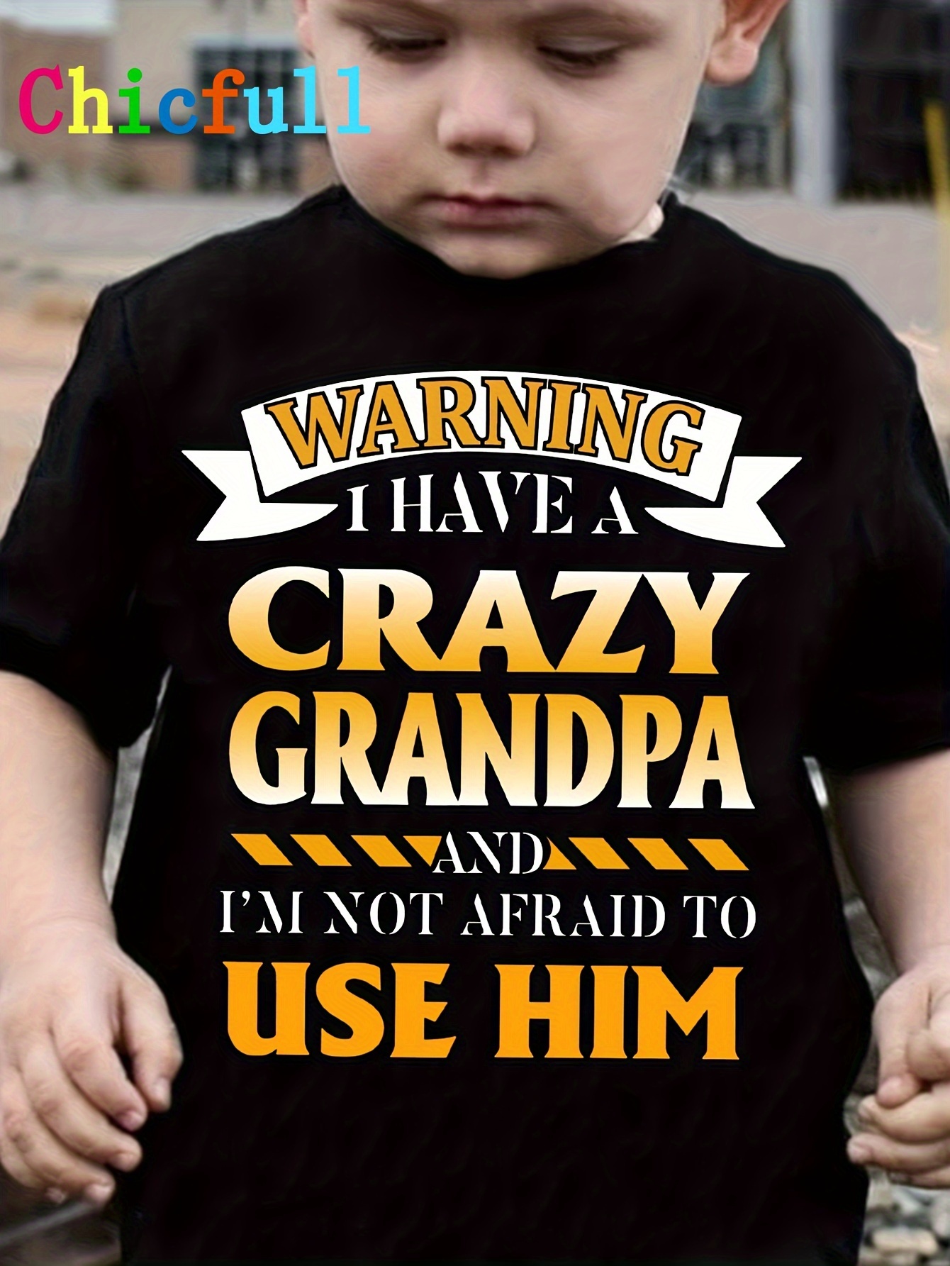 a crazy grandpa print boy's t shirt kids casual short sleeve - Temu