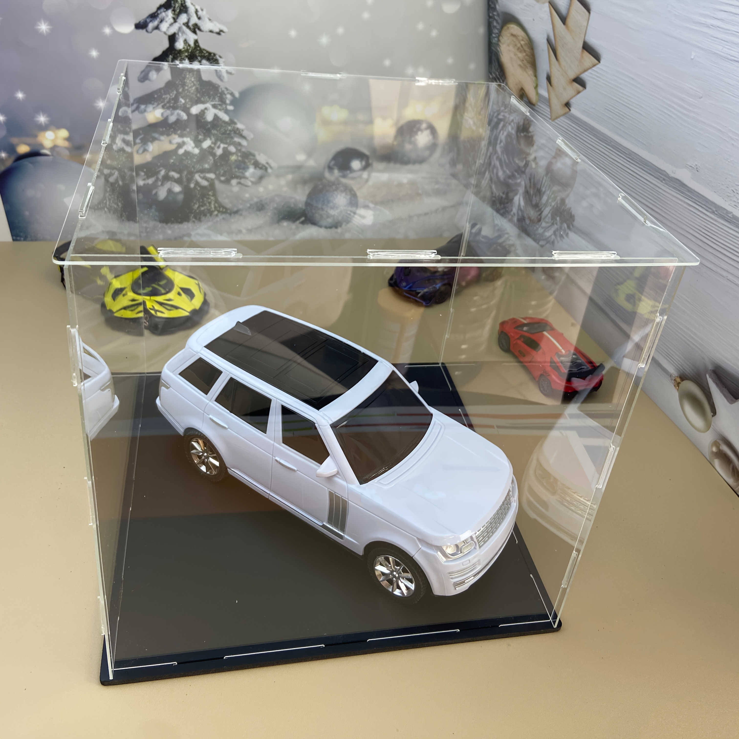 2-Pack) - 2 Clear Acrylic Display Cases for Large 1:18 Scale Cars - 39cm x 18cm x 15cm