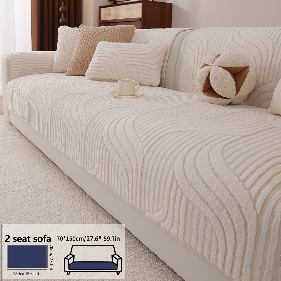 TEMU A Plush Non-slip Sofa Cushion, Modern And Luxurious, Pet-scratch Resistant, Breathable, Decor, Suitable For Living Rooms, Bedrooms, And Offices.