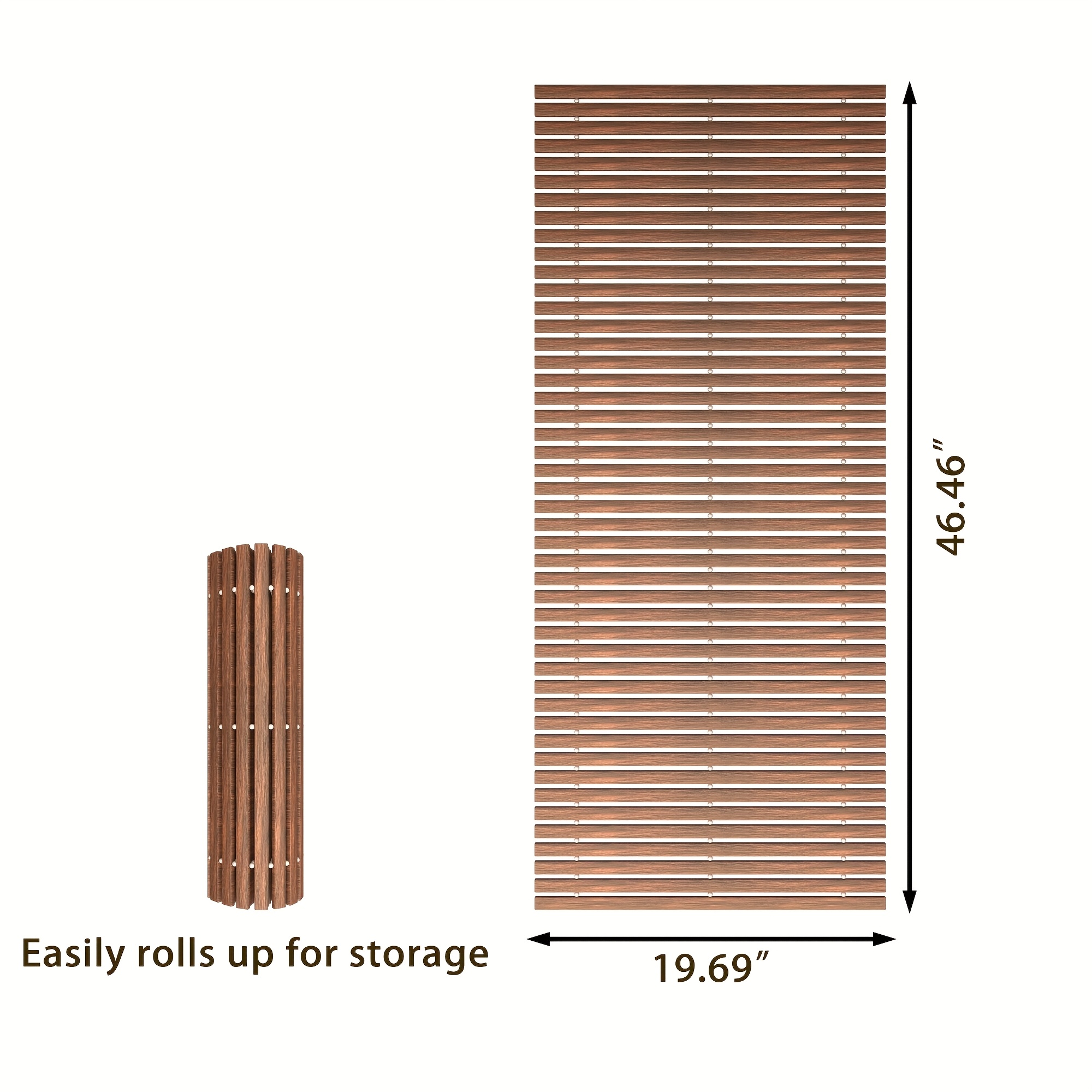 Image of Organizedlife 1 Set Teak Shower And Bath String Mat, Non-slip Teak Shower Floor, Easy To For Sauna, Pool, Hot Tub Flooring Decor And Protector, Indoor And Outdoor Use