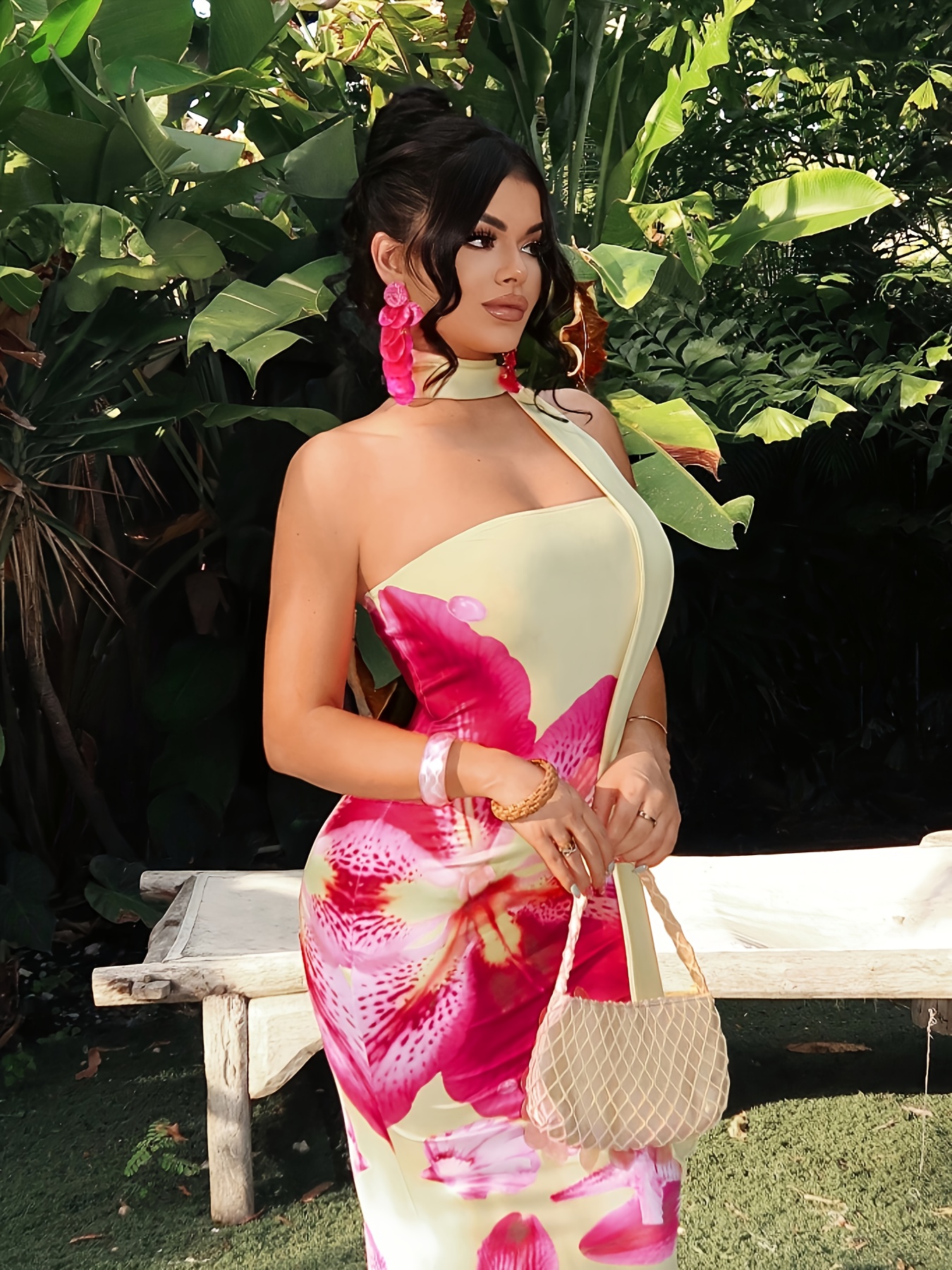 Vestido de Férias com Estampa Floral para Mulher - Luxuoso - ASD1 7