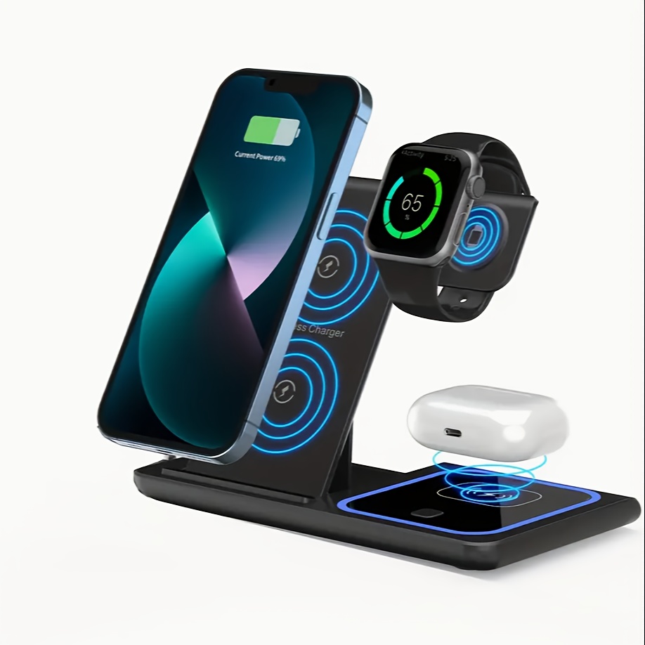   one folding wireless charging station fast charger suitable for   watch charger suitable for iphone 16 15 14   11 x 8 pro max pro   suitable for iwatch ultra10   6 5   se suitable for   3 2 pro multiple devices   mothers day gift fathers day gift and birthday gift