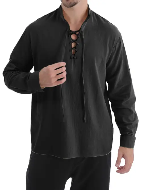 renaissance medieval pirate viking costumes for men long sleeve shirts retro style halloween costumes