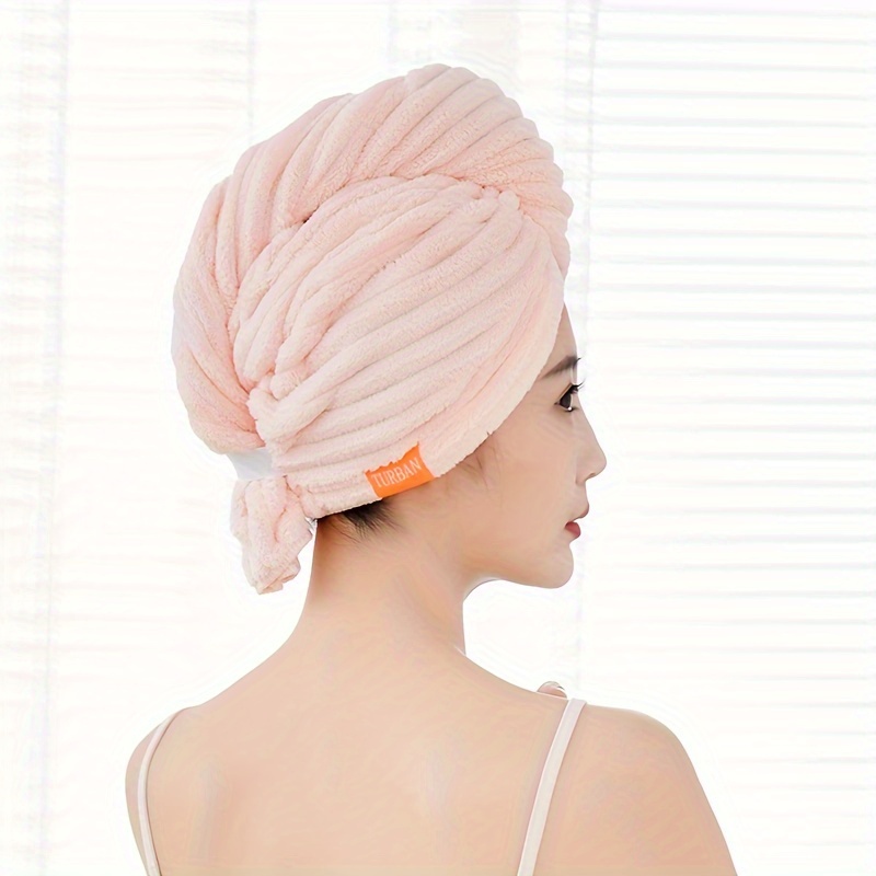 Super Absorbent Fabric Hair Towel Wrap - Modern Geometric, Quick , Soft Bath Head Towel For Adults, Space Theme, No Shedding, For - 280gsm