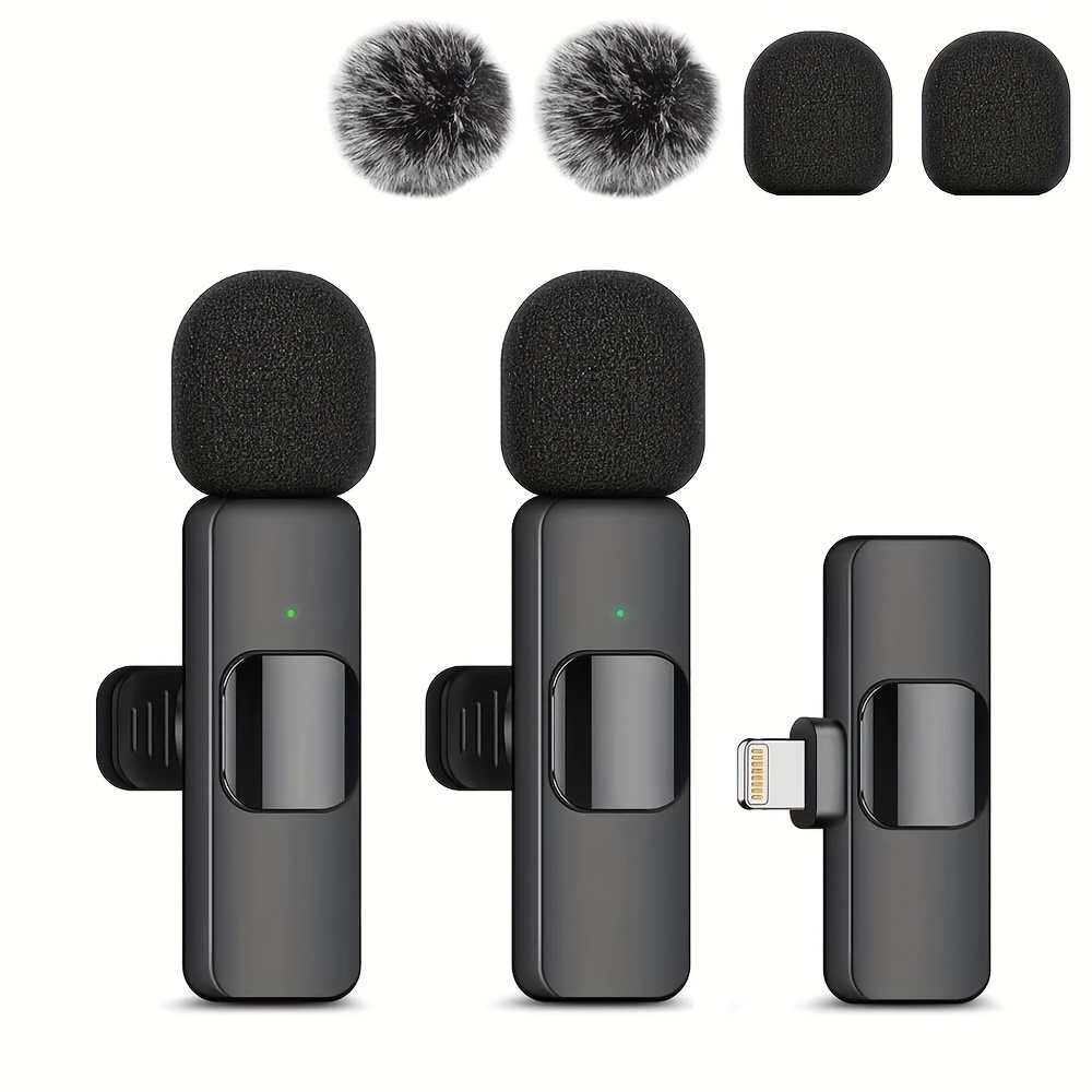 item picture cordless lavalier microphone compatible with for iphone for ipad   and usb   ideal for video recording live streaming and interviews   with plug and play functionality