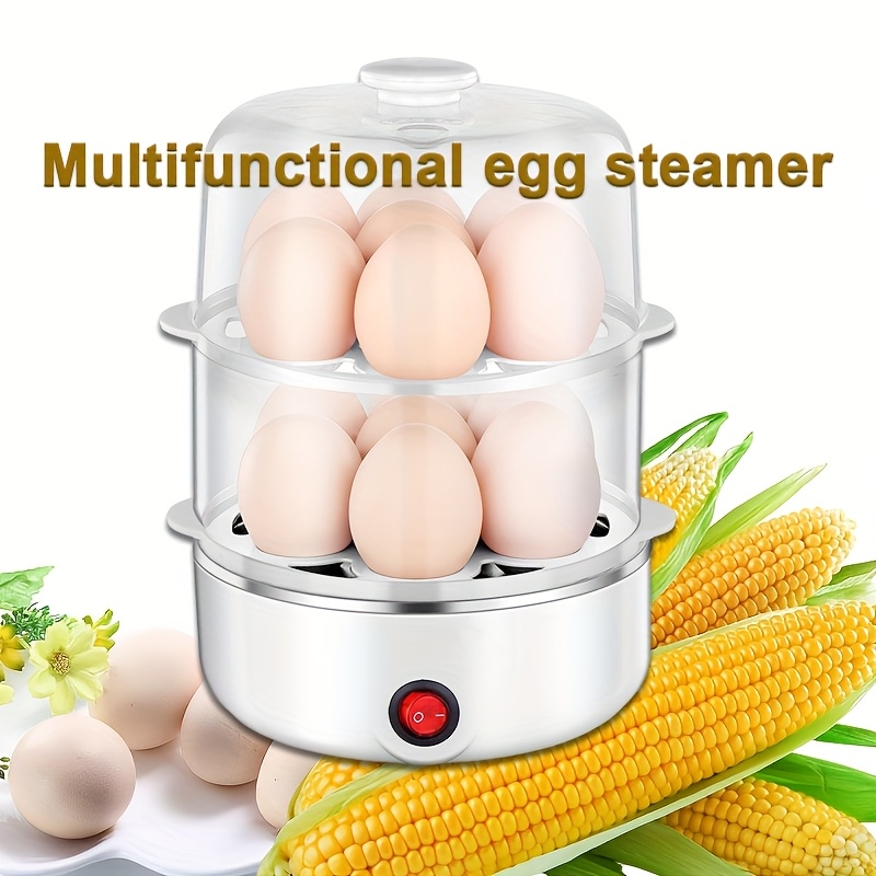 1pc Single-layer And Double-layer - Mini-egg Cookers - Automatic Power-off And Dry-burning-proof Egg Steamer - Home Office Breakfast Machine - Quick Egg Cooker - Egg Custard Breakfast Machine - An Essential Artifact for Fitness People's Breakfast