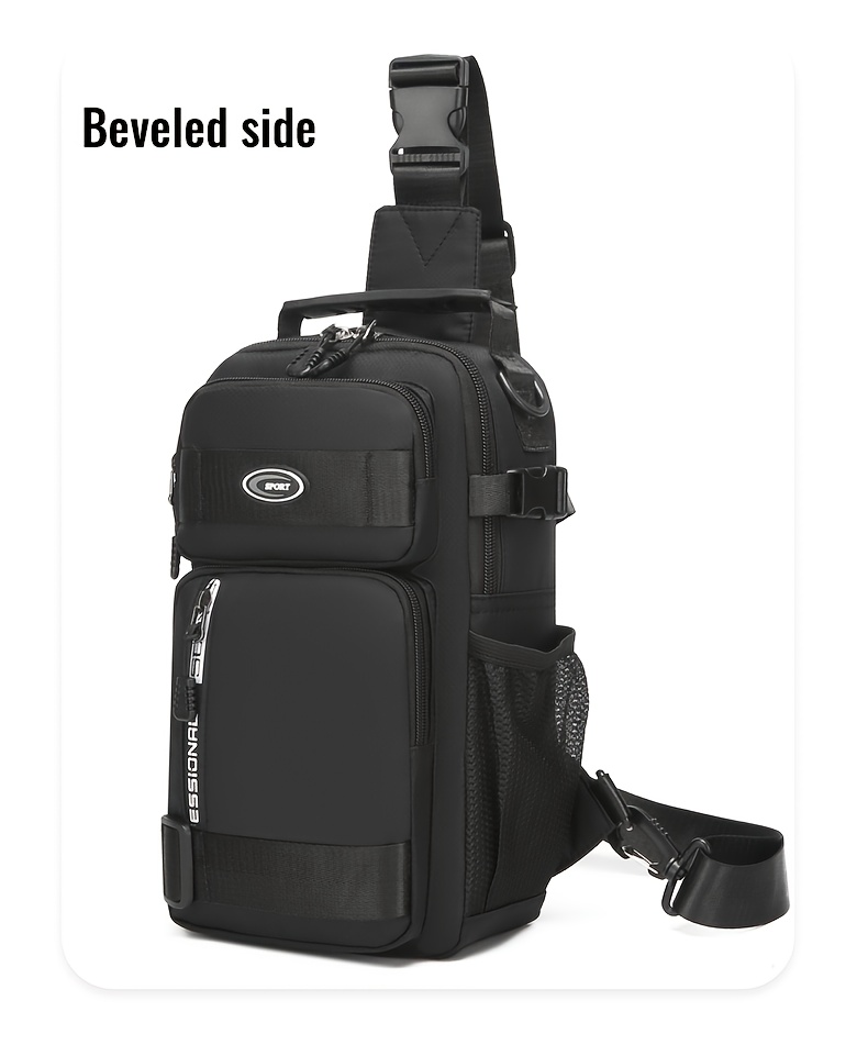 Wasserdichte Sling-brusttasche Mit Fächern Für Herren_voghion.com