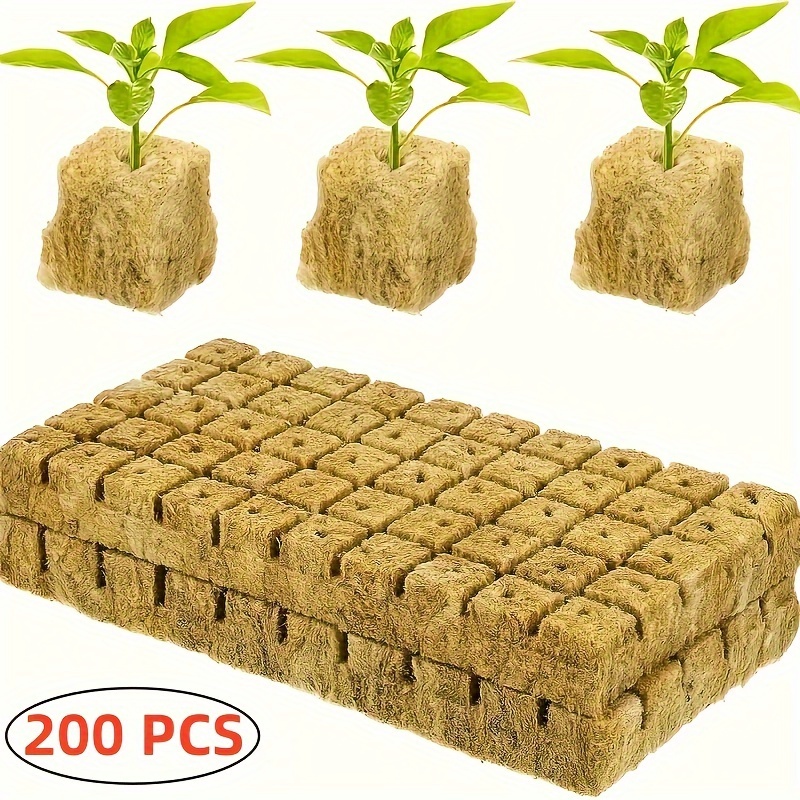 

200pcs, (1in×1in×1in) Soil Free Cultivation Seedling Blocks, Planting Blocks, Gardening Plant Grow Blocks, Breathable Rock Cotton Plant Grow Blocks, Garden Cultivation Supplies