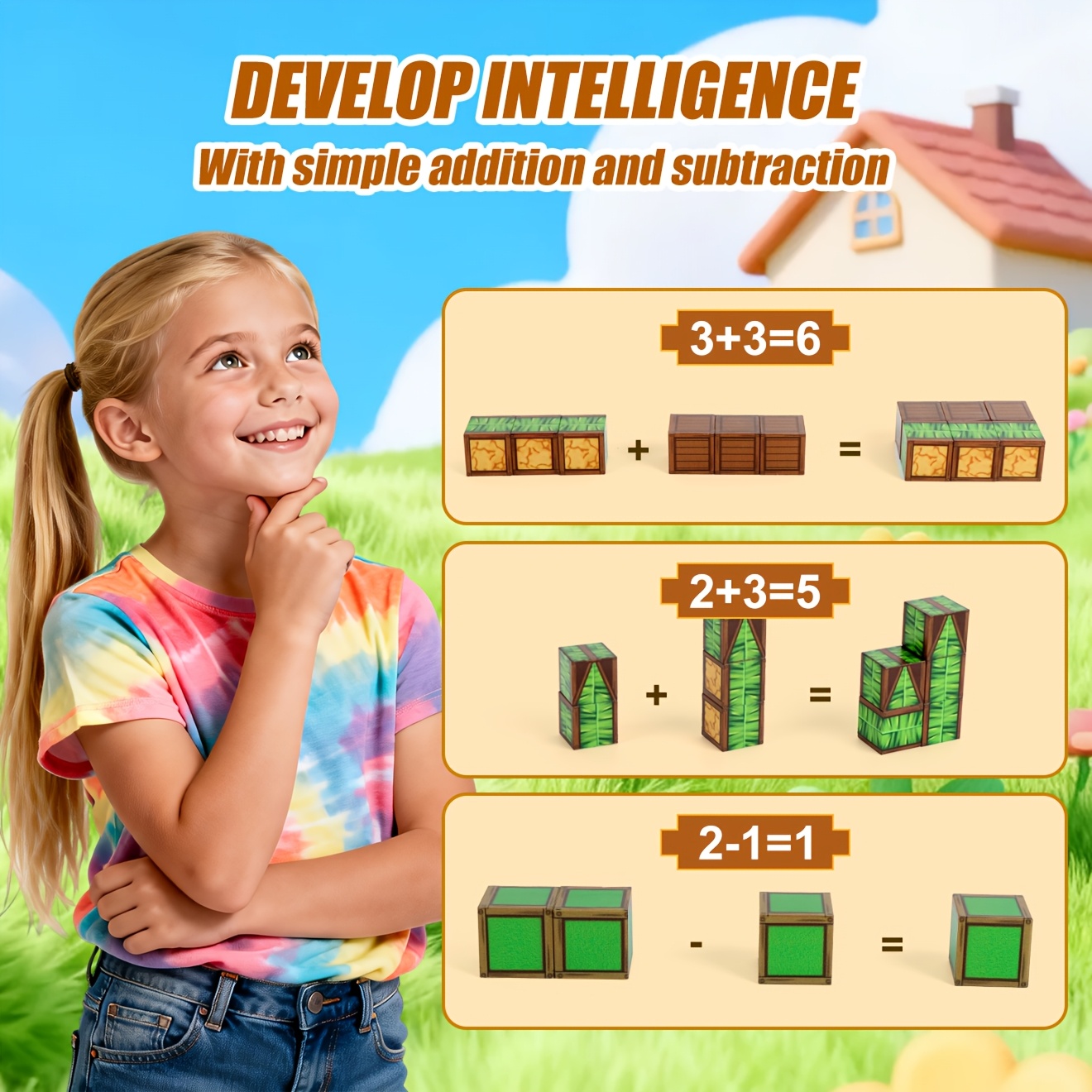 54pcs Tropical Island Adventure Magnetic Building Blocks Set