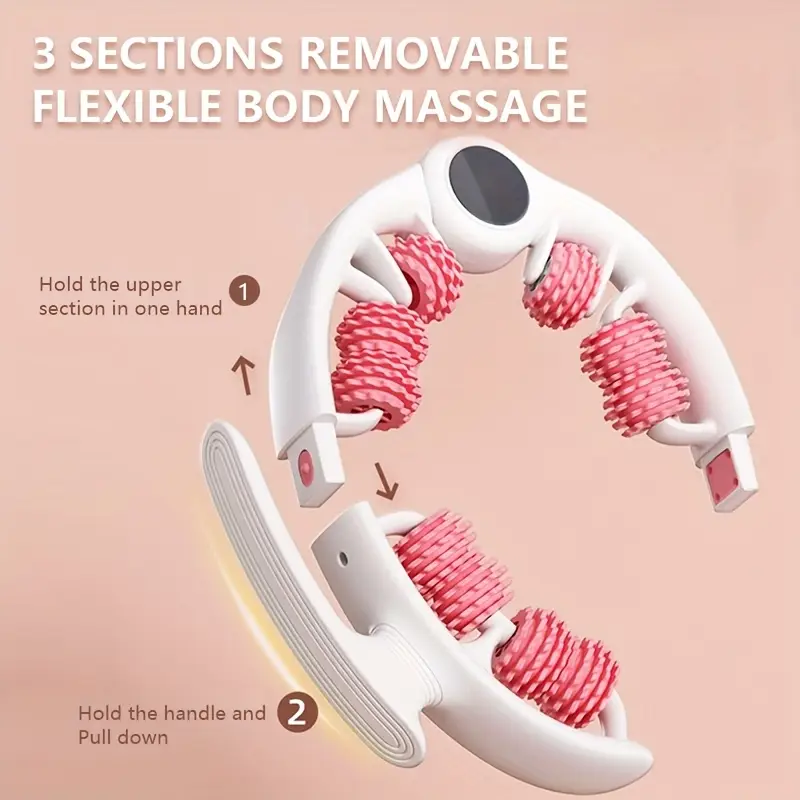 14 fitness roller deep tissue massage tool for home workouts yoga manual operation durable pp material ideal for muscle relaxation and recovery Product details 0