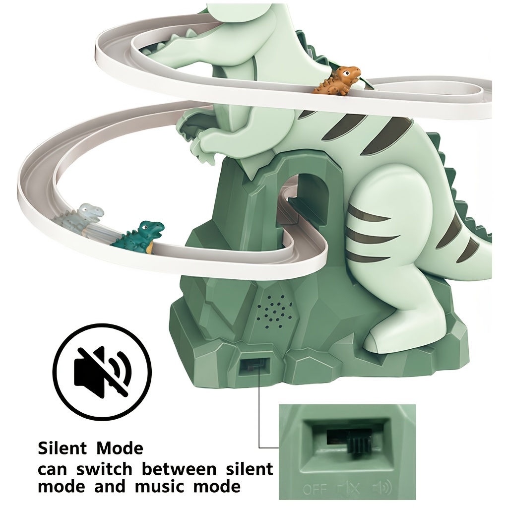 Dinosaur Assembly Puzzle Electric Slide Track Toy Car